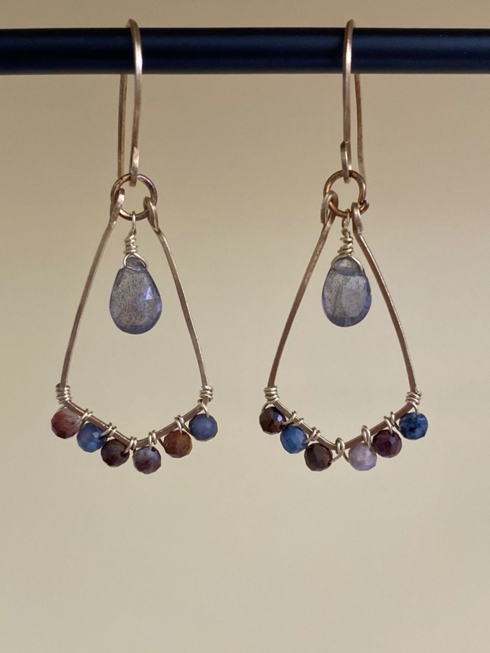 Labradorite & Pietersite Stone Earrings (Handmade)